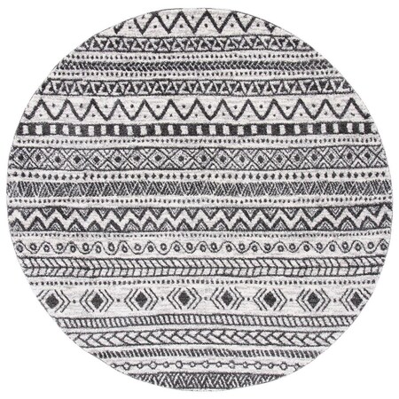 Safavieh Tunisia Power Loomed Round Area Rug Ivory & Black - 6 ft. -7 in. x 6 ft. -7 in. TUN735A-7R